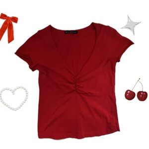 Brandy Melville Red Gina Top